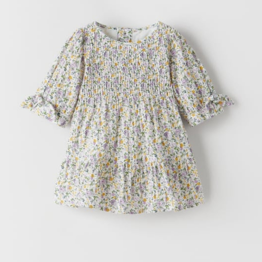 Zara 3-4 cotton floral dress